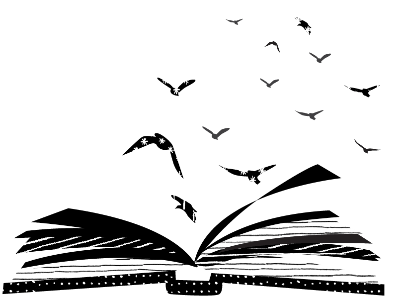 birds flying out of book