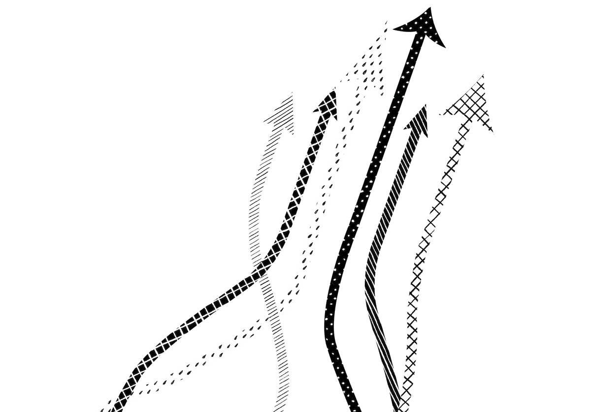 upward arrows